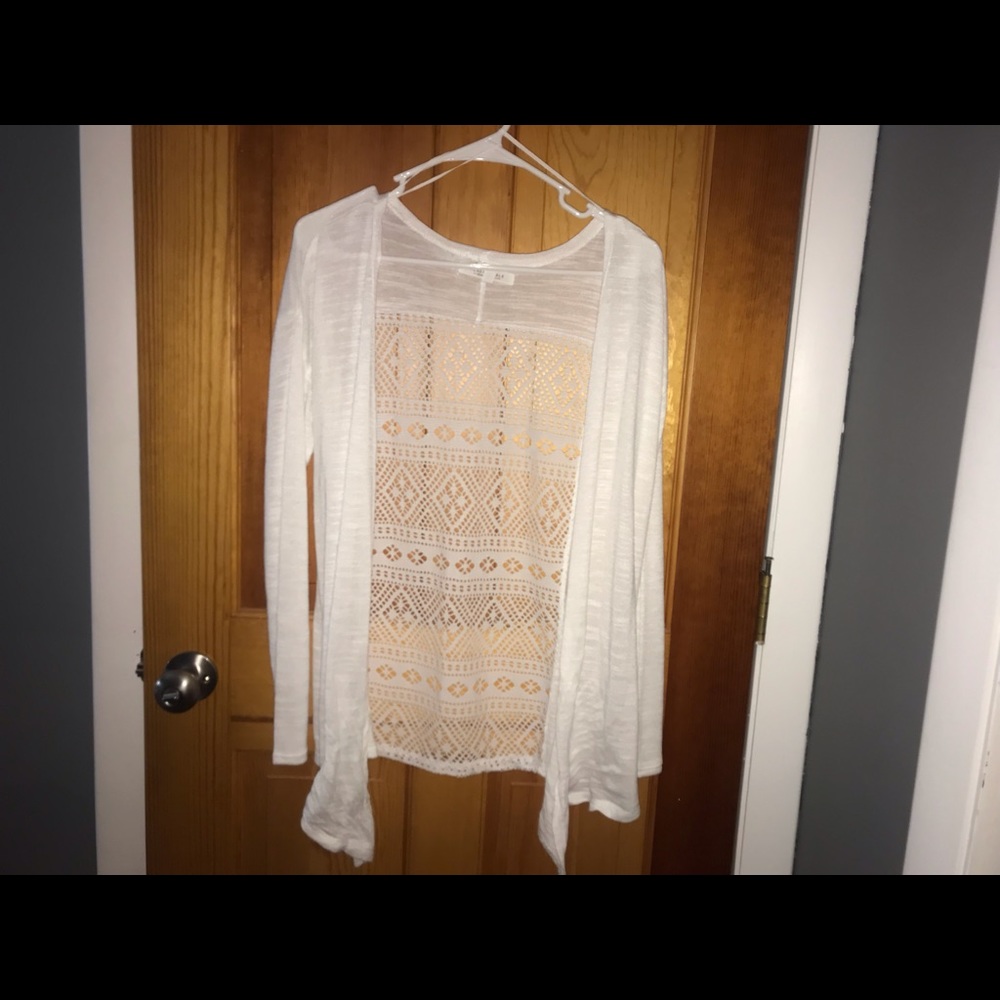 White cardigan